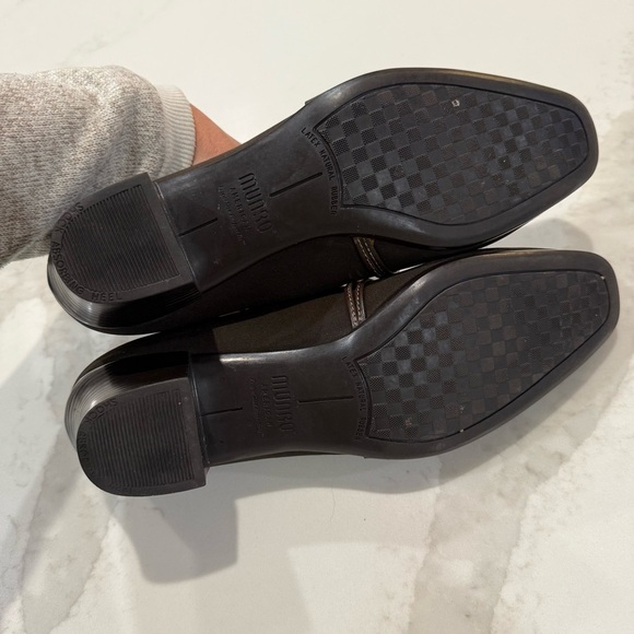 Munro Cindi Block Heel Slip On Loafer Stretch Fabric Pump Womens Size 8SS Brown - Picture 7 of 10